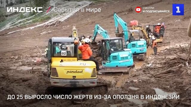 До 25 выросло число жертв из-за оползня в Индонезии смотреть онлайн