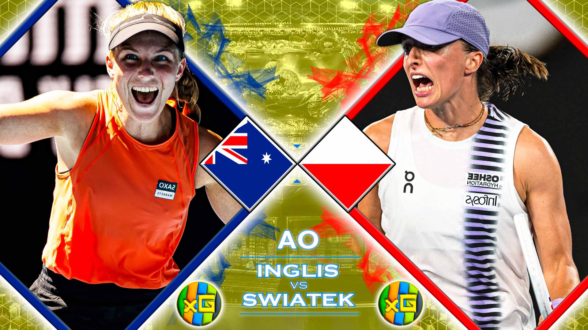 Инглис - Швёнтек | AUSTRALIAN OPEN | 26.01.2026 | Прямая трансляция | xG смотреть онлайн