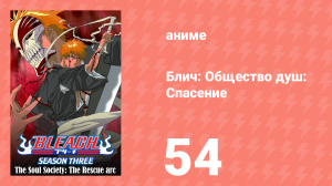 Блич: Общество душ: Спасение 54 серия (аниме-сериал, 2004)