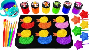 ИГРАЕМ В ЦВЕТНЫЕ СЛАЙМЫ ЗАЛИВАЕМ В ФОРМЫ УТОЧЕК ВИДЕО ДЛЯ ДЕТЕЙ ДЕТСКИЙ КАНАЛ ИГРАЛКИ-ЗАЛИПАЛКИ