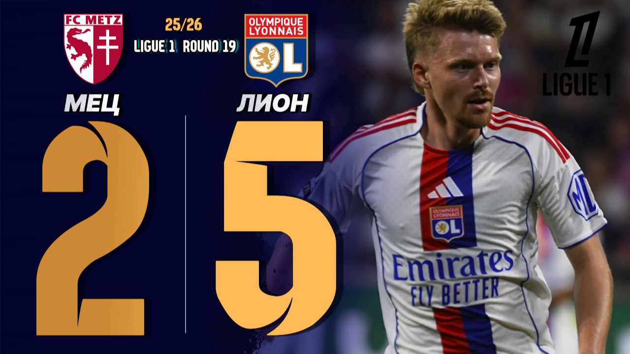 Фантастический матч "Мец" — "Лион" 2:5. Обзор матча. Италия, тур 19. смотреть онлайн