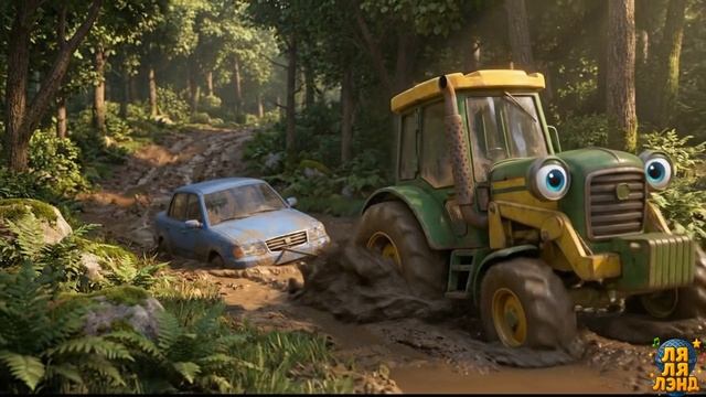 ТРАКТОР ВОВЧИК 1 серия. Как работает трактор. Мультики про машинки смотреть онлайн