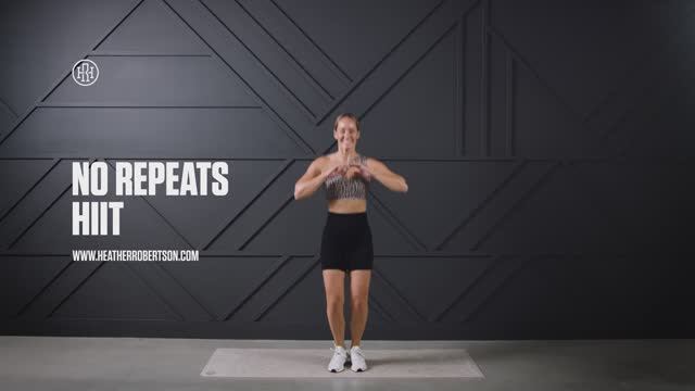 30 MIN NO REPEATS HIIT Workout (No Equipment) - Heather Robertson смотреть онлайн