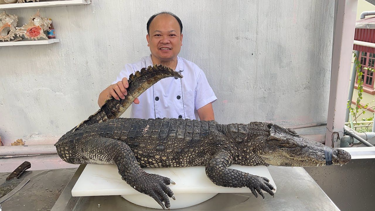 Приготовления мяса крокодила по-вьетнамски смотреть онлайн