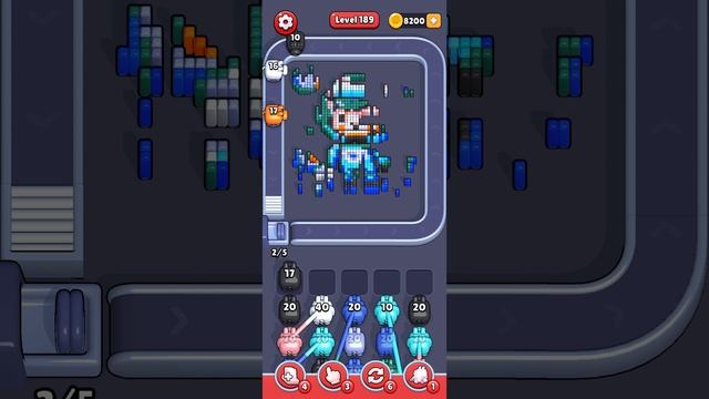 Прохождение 189 уровня Pixel Flow смотреть онлайн