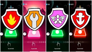 Мультики для Детей Щенячий Патруль Tiles Hop - МАРШАЛЛ, ЗУМА, СКАЙ, ЗУМА