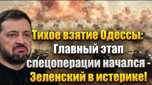 Тихое взятие Одессы: Главный этап спецоперации начался - Зеленский в истерике!,,