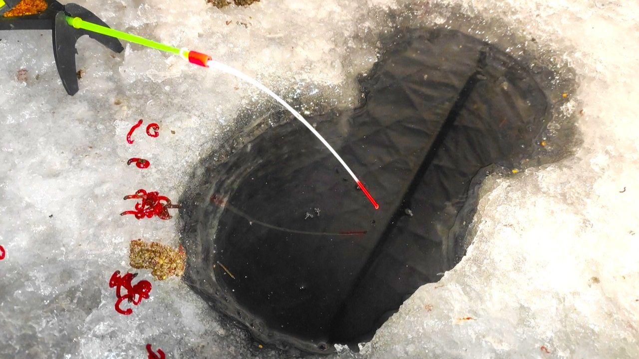 РАЗБУРИЛ ПОЛЫНЬИ - ЧТОБЫ ОНИ ПРОЛЕЗЛИ!!! ЗИМНЯЯ РЫБАЛКА НА УДОЧКУ смотреть онлайн