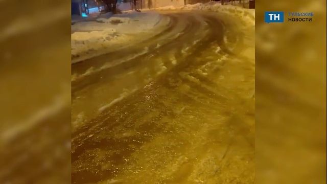 В Туле на улице Пузакова разлились ручьи смотреть онлайн