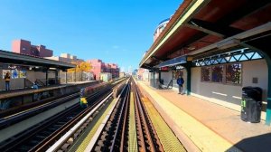 Вид из окна метро Нью-Йорка США