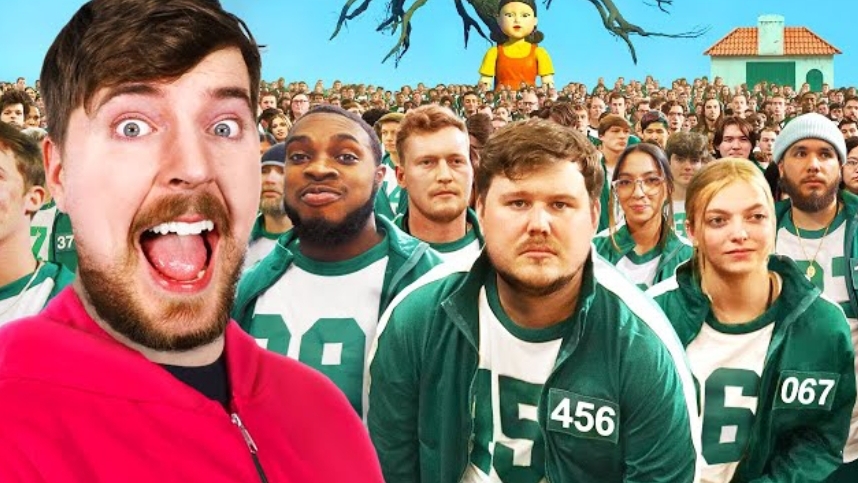 Игра в кальмара в реальной жизни. Мистер Бист. смотреть онлайн