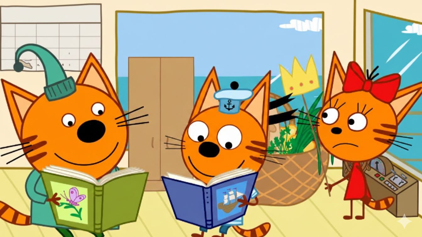 Три Кота — Мультфильм для Детей | Учим Цвета Раскраска | Три Кота Мультик Смотреть |Развивающая Игра смотреть онлайн