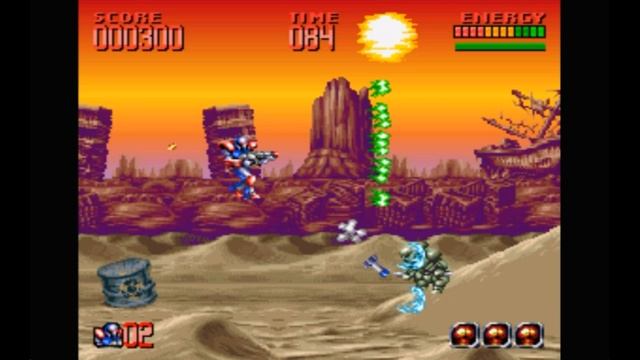 Super Nintendo (Snes) 16-bit Super Turrican 2 Stage 1-1 Прохождение смотреть онлайн