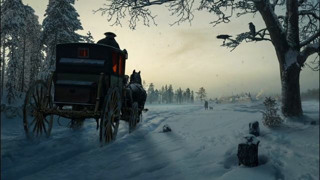 Тайное путешествие путешественников - Прогулка в карете по снегу - Расслабляющая атмосфера смотреть онлайн