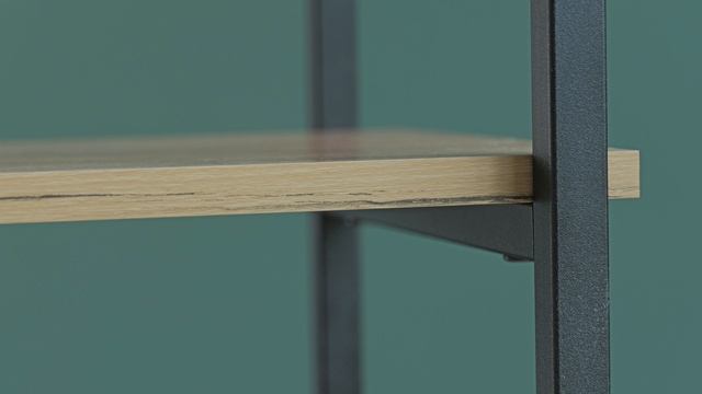 Стеллаж чёрный, дуб смотреть онлайн