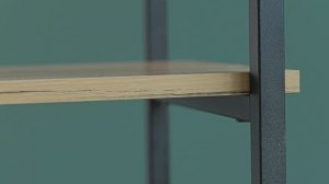 Стеллаж чёрный, дуб