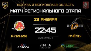 ОБЗОР / А-ЛИНИЯ - ПЧЁЛЫ / 23.01.26 / ОХЛ МОСКВА / ДИВИЗИОН ЛЮБИТЕЛЬ 1