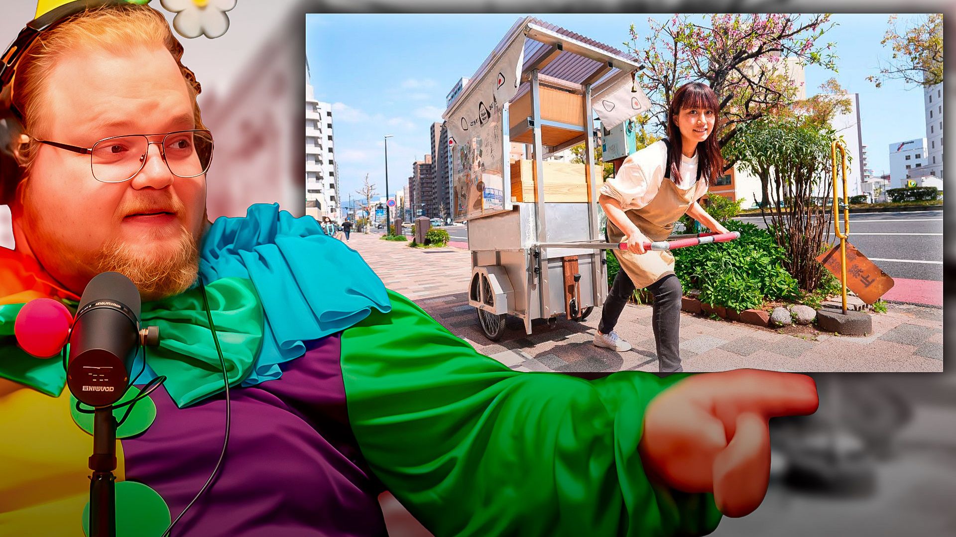 T2x2 СМОТРИТ ► Красивая мастер онигири, продающая с ручной тележки весом 150 кг смотреть онлайн