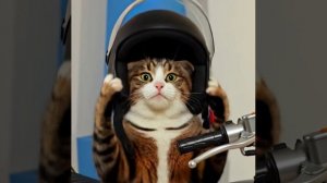 Кот и мотоцикл