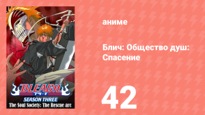 Блич: Общество душ: Спасение 42 серия (аниме-сериал, 2004)