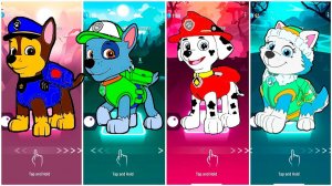 Мультики для Детей Щенячий Патруль Tiles Hop - ГОНЩИК, РОККИ, МАРШАЛЛ, ЭВЕРЕСТ