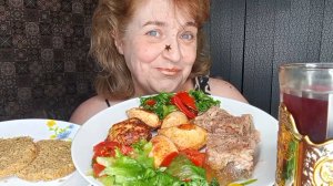 МУКБАНГ Салат ПЕЛЬМЕНИ ХолодеЦ Я Сегодня  МОЛОДЕЦ! ВСЁ САМОПАЛЬНОЕ! ОТВЕТЫ НА КОММЕНТАРИИ