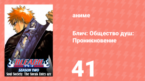 Блич: Общество душ: Проникновение 41 серия (аниме-сериал, 2004)
