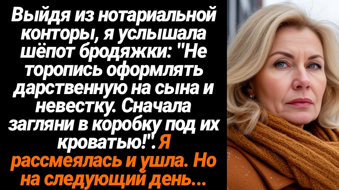 Жизненные Истории/Выйдя из нотариальной конторы, я увидела нищенку, которая прошептала смотреть онлайн