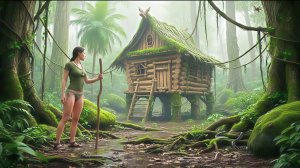 Строю деревянную хижину в тропических джунглях. Ночью появляется змея и нападает, пока я сплю