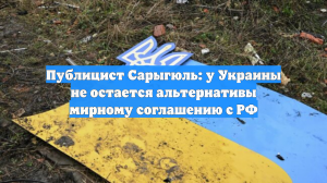 Публицист Сарыгюль: у Украины не остается альтернативы мирному соглашению с РФ