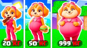 СКАЙ СТАЛА ОЧЕНЬ ТОЛСТОЙ и ВЕСИТ 999 КГ в МАЙНКРАФТ ЩЕНЯЧИЙ ПАТРУЛЬ