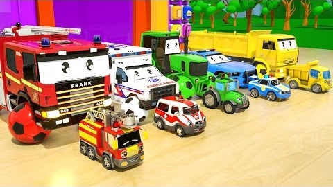 Семья пальчиков - Превращение в большой грузовик (изучаем цвета) - Детские стишки и песенки для малы смотреть онлайн