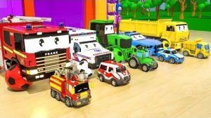 Семья пальчиков - Превращение в большой грузовик (изучаем цвета) - Детские стишки и песенки для малы