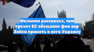 Филиппо рассказал, чем грозит ЕС обещание фон дер Ляйен принять в него Украину