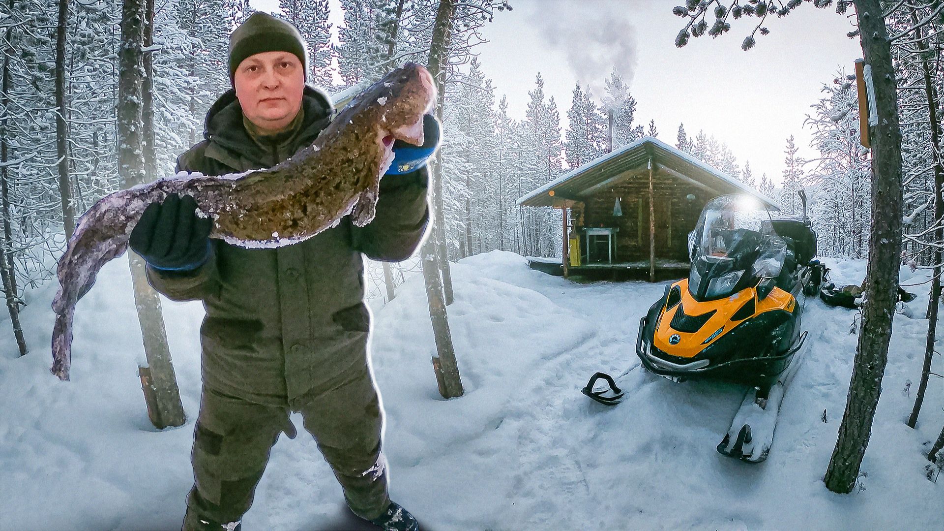 Лесной отпуск.Проверка избы.Ставим жерлицы.Росомаха на избе. смотреть онлайн