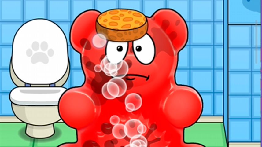 Желейный медведь Валера. Валера игра домашний питомец. Игра для детей