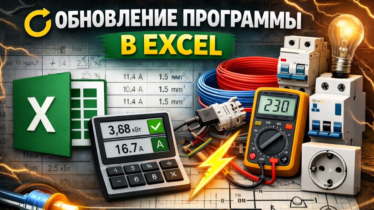 Обновление расчетной программы в Excel 6.2.0 смотреть онлайн