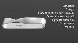 Как создать 3д модели Ленты Мёбиуса в Компас 3д Поверхность по сети кривых
