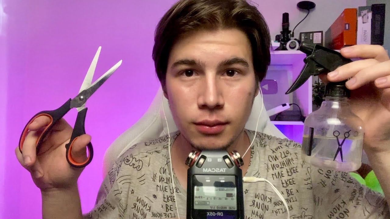 АСМР БЫСТРАЯ СТРИЖКА - ASMR ПАРИКМАХЕР смотреть онлайн