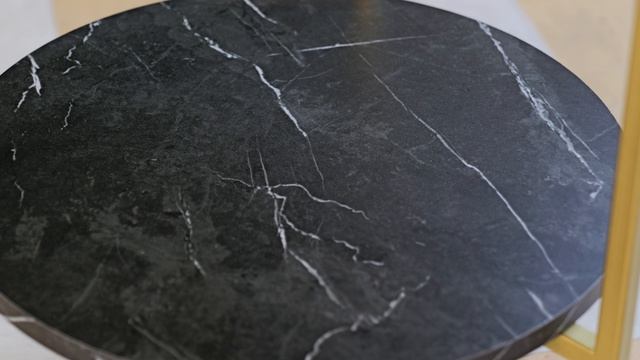 Стол золото, чёрный мрамор, круглый смотреть онлайн