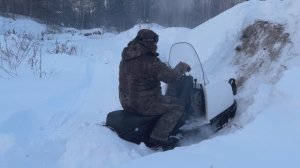 Катаюсь на буране в минус 34 градуса.