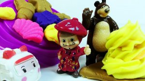 Игрушки Маша и Медведь Машинка Эмбер и Пластилин - Мультик для детей. Учимся лепить из пластилина