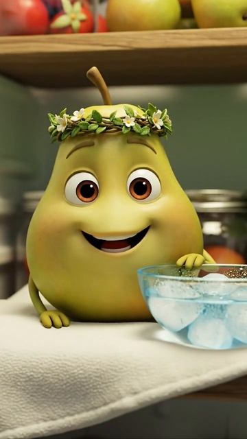Весёлая грушу🍐#груши #груша#sunoai  #veo3 #nanabanana #музыка #мультик #песенкидлядетей#suno (1)