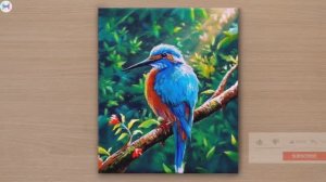 № 146 - милый попугайчик, живопись акрилом