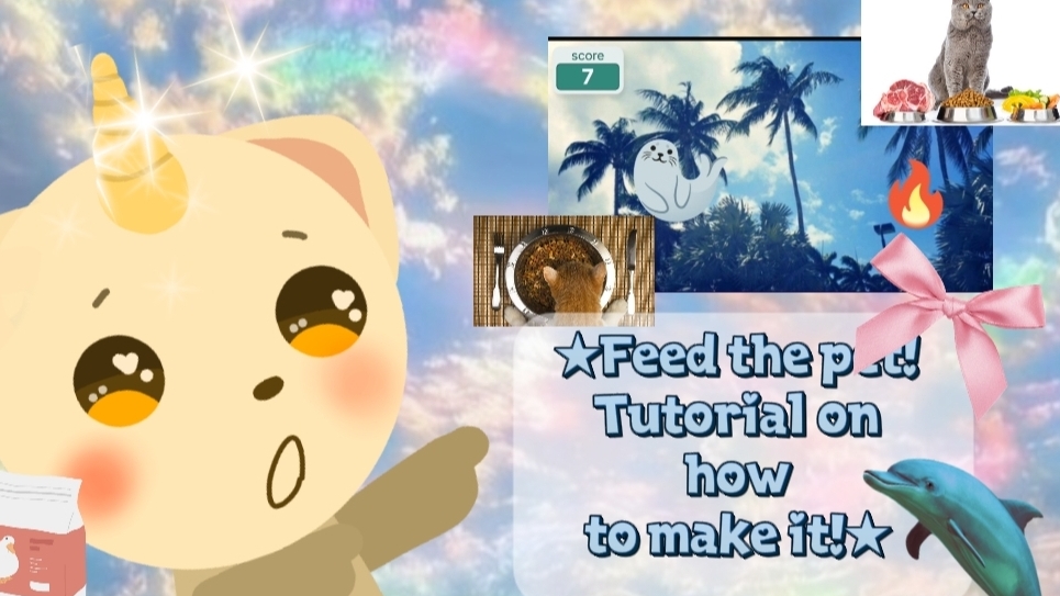 ★/How to make a game where you have to feed an animal! tutorial! /★ смотреть онлайн