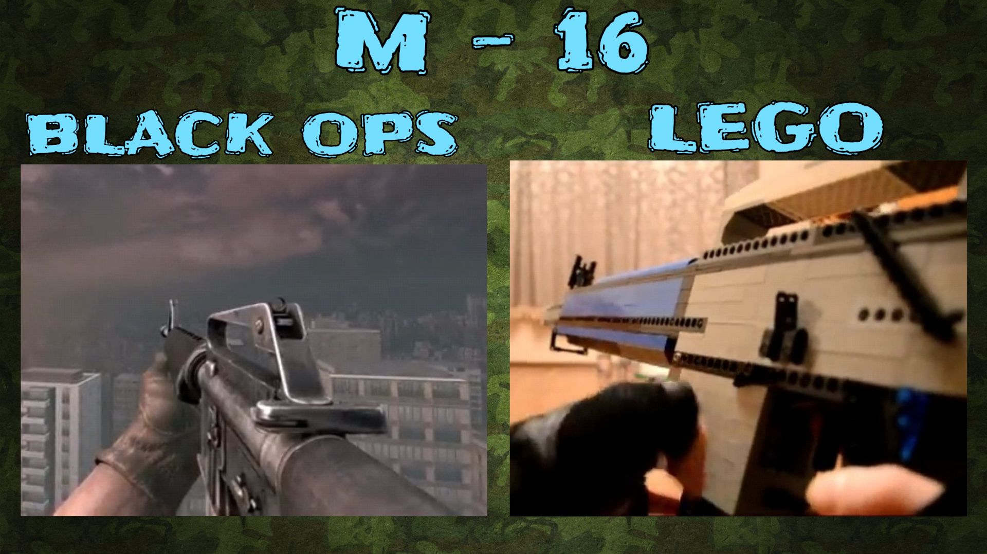 ЛЕГО ОРУЖИЕ | ШТУРМОВАЯ ВИНТОВКА М - 16 ИЗ ИГРЫ CALL OF DUTY BLACK OPS смотреть онлайн