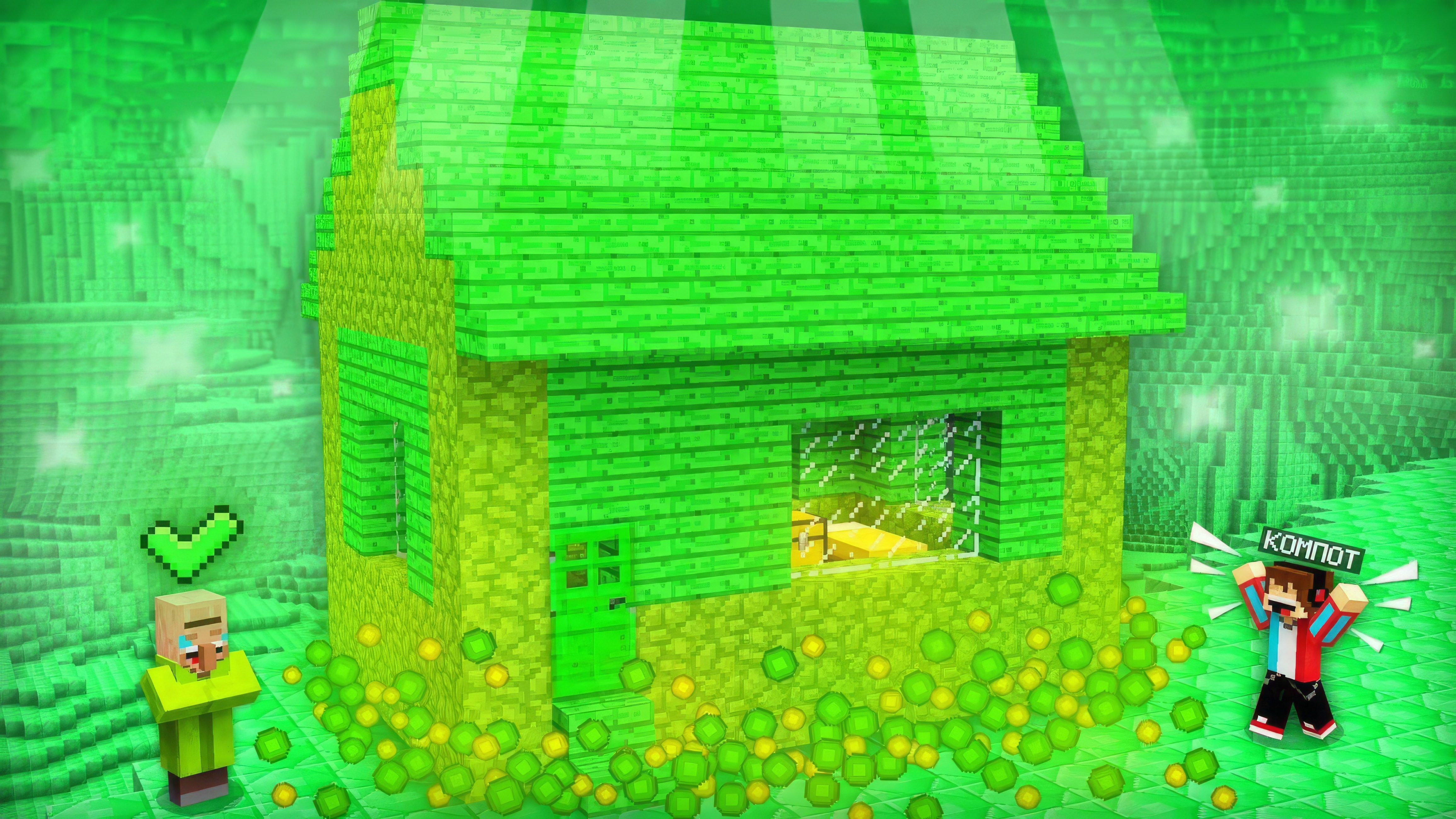 ГДЕ ТЕПЕРЬ ЖИВЁТ РАЗБАНЕННЫЙ ЖИТЕЛЬ В МАЙНКРАФТ | Компот Minecraft смотреть онлайн