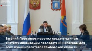 Евгений Первышов поручил создать единую систему ликвидации последствий непогоды для муниципалитетов