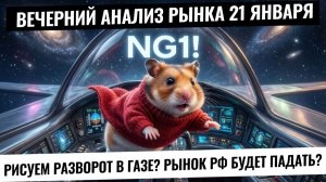Вечерний анализ рынка 26 января. Газ готовится к развороту? Рынок РФ упал! Падение продолжится?