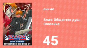 Блич: Общество душ: Спасение 45 серия (аниме-сериал, 2004)